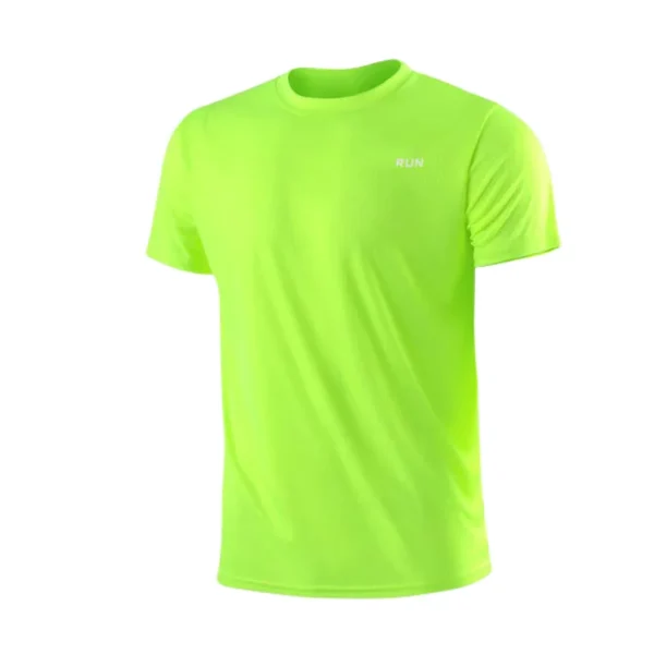 Men's Quick Dry Short Sleeve Gym Running Moisture Wicking Round Neck T-Shirt Training Exercise Gym Sport Shirt Tops Lightweight - Image 9