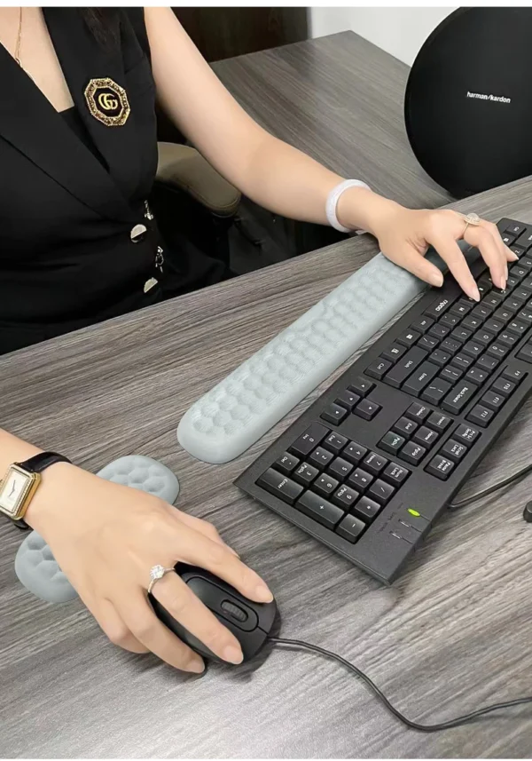 Keyboard mouse wrist rest ergonomic office typing protect relax wrist memory foam mouse pad computer notebook mouse pad - Image 30