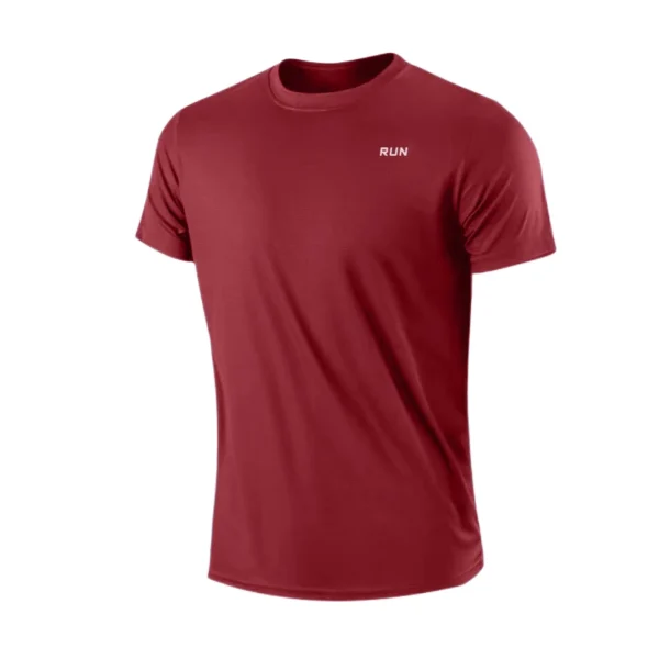 Men's Quick Dry Short Sleeve Gym Running Moisture Wicking Round Neck T-Shirt Training Exercise Gym Sport Shirt Tops Lightweight - Image 14