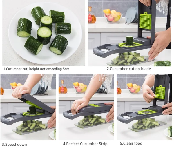 Vegetable Chopper Multifunctional Grater Cutter Kitchen Accessories Manual Fruit Slicer Potatos Shredders Cheese Onions Slicers - Image 19