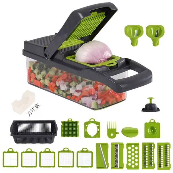 22/26 pcs in 1 Multifunctional Vegetable Chopper Handle Food Grate Cooking Tool Vegetable Slicer Dicer Cut Kitchen Items Gadgets - Image 4