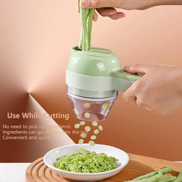 5 in 1 Electric Vegetable Cutter Set  Portable, Rechargeable, Wireless Food Processor & Chopper Machine for Pepper, Garlic& Meat