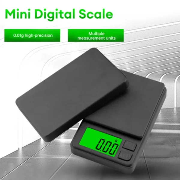 Precision Pocket Scale 1000g X 0.1g - Digital Gram, Food, Jewelry, Ounces/Grains Scale with Backlit LCD - Mini Scale for Travel - Image 11