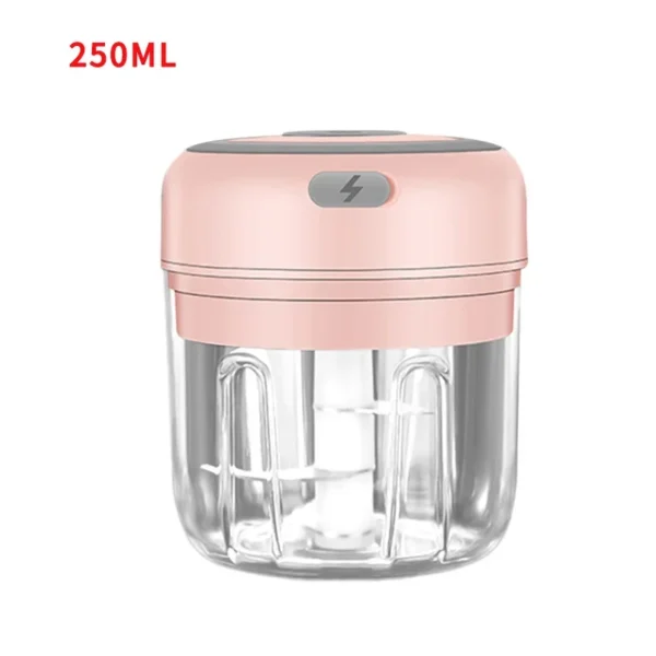 Mini Electric Garlic Grinder Chili Vegetable Chopper 100/250ML Wireless Portable Mixer Machine Crusher Kitchen Blender - Image 10