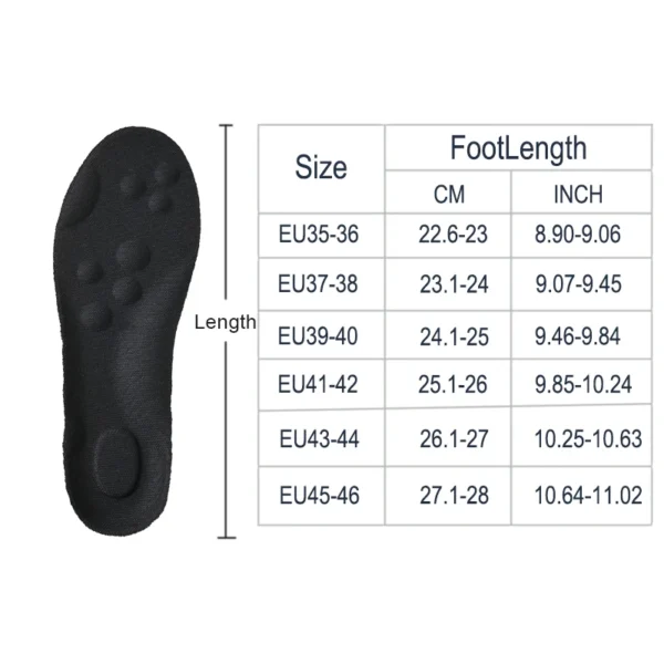 High Elasticity Latex Sport Insoles Soft Shoe Pads Arch Support Orthotic Insoles Breathable Deodorant Shock Absorption Cushion - Image 6