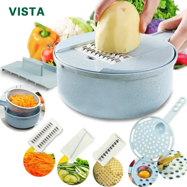 Vegetable Chopper Multifunctional Grater Cutter Kitchen Accessories Manual Fruit Slicer Potatos Shredders Cheese Onions Slicers - Image 2