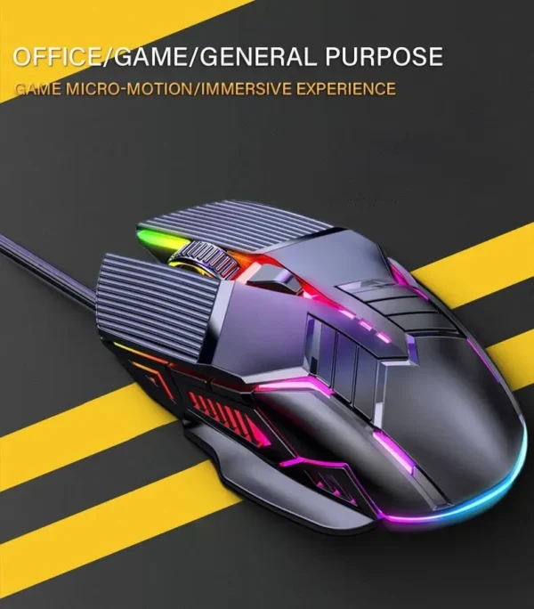 GM6 Wired Mouse RGB Mice Wired Computer Mause LED Backlit Ergonomic Gaming Mouse For Laptop PC - Image 17