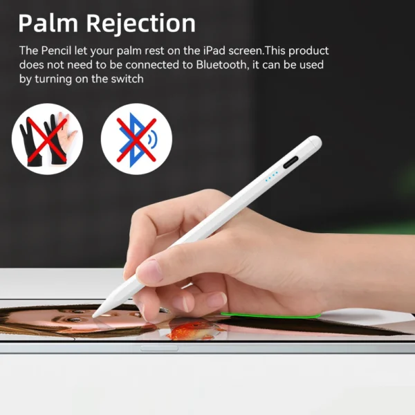 For Apple Pencil 2 1 Palm Rejection Power Display iPad Accessories iPad 2022 2021 2020 2019 2018 Pro 11 12.9 Air Mini Stylus Pen - Image 2