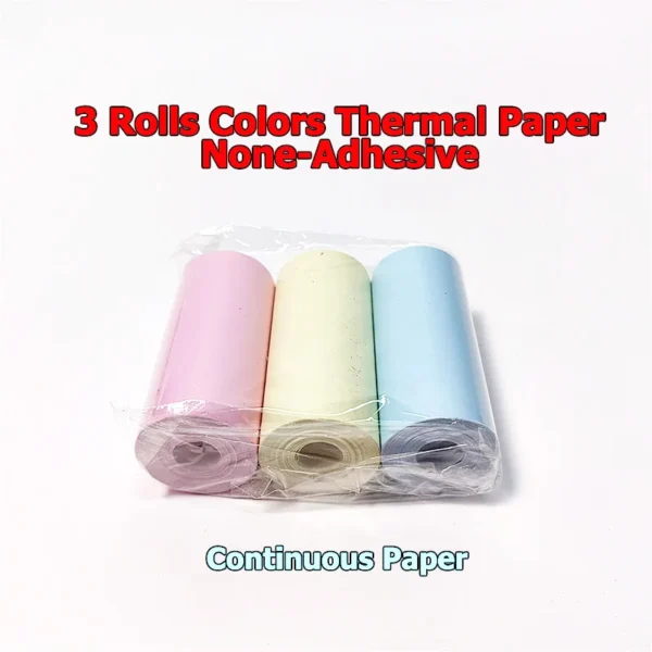 3 Rolls of Mini Printer Paper, Thermal Paper, Printable Stickers for Pocket Thermal Printers - Image 7