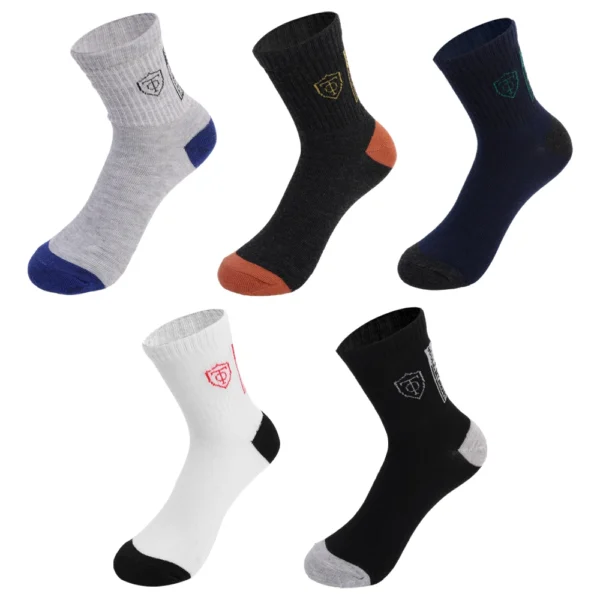 5Pairs Breathable Cotton Sports Stockings Men Bamboo Fiber Autumn and Winter Men Socks Sweat Absorption Deodorant Business Sox - Image 46