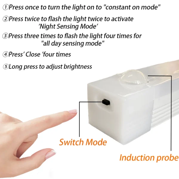 LED Motion Sensor Light Wireless LED Night Light Type C Rechargeable Light Cabinet Wardrobe Lamp Staircase Backlight For Kitchen - Image 12