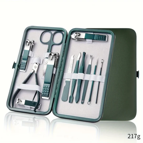 Professional 7/10/12/18 Piece Nail Care Kit Stainless Steel Manicure & Pedicure Set Nail Clipper Set with Travel Case - Image 8