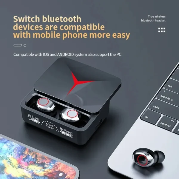 Original TWS M90 Wireless Headphones Gaming Earphone Bluetooth 5.3 Sport Earbuds with Mic Wireless Headset For iPhone Xiaomi - Image 2