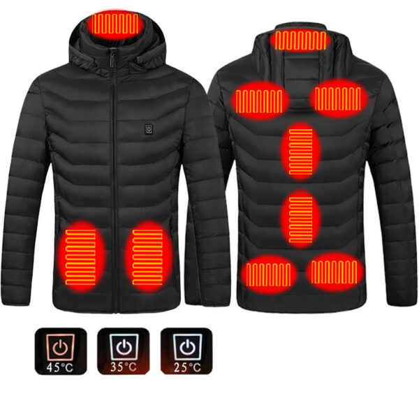 New Heated Jacket Coat USB Electric Jacket Cotton Coat Heater Thermal Clothing Heating Vest Men's Clothes Winter - Image 8