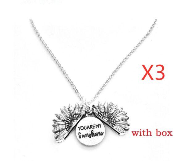 Sunflower Double Lettering Necklace - Image 5