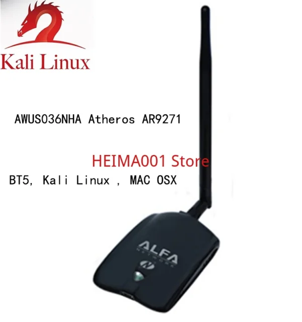 Made in Taiwan/ALFA AWUS036NHA AR9271 Wireless Network Card BT5 Kali Linux Ubuntu