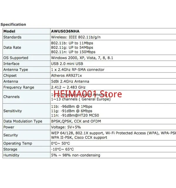 Made in Taiwan/ALFA AWUS036NHA AR9271 Wireless Network Card BT5 Kali Linux Ubuntu - Image 4