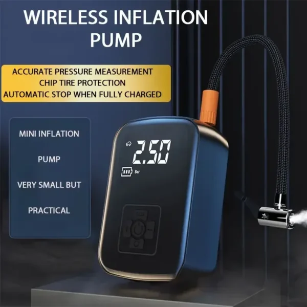 Wireless/wired Car Air Compressor Air Pump Electric Tire Inflator Pump for Motorcycle Bicycle Boat AUTO Tyre Balls Inflatable - Image 2